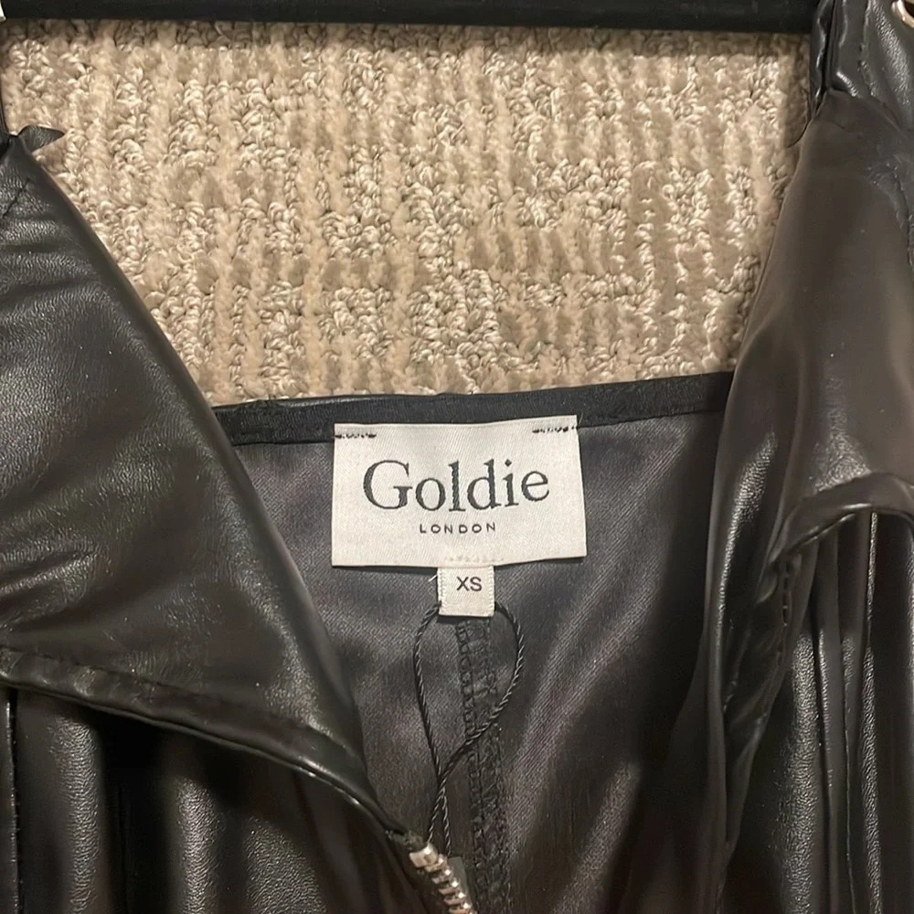 Goldie London XS pleather zip up dress - Picture 2 of 3